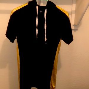 Black and Gold Boys hooded shirt. With Kangaroo pocket.